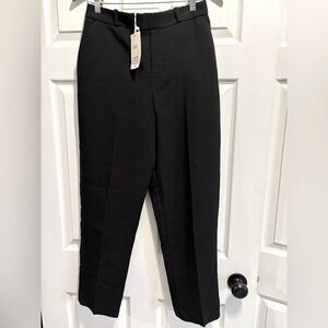 NWT Mango MNG Dress Pants Black Pull On  Trousers Elastic Back Waist Size Medium